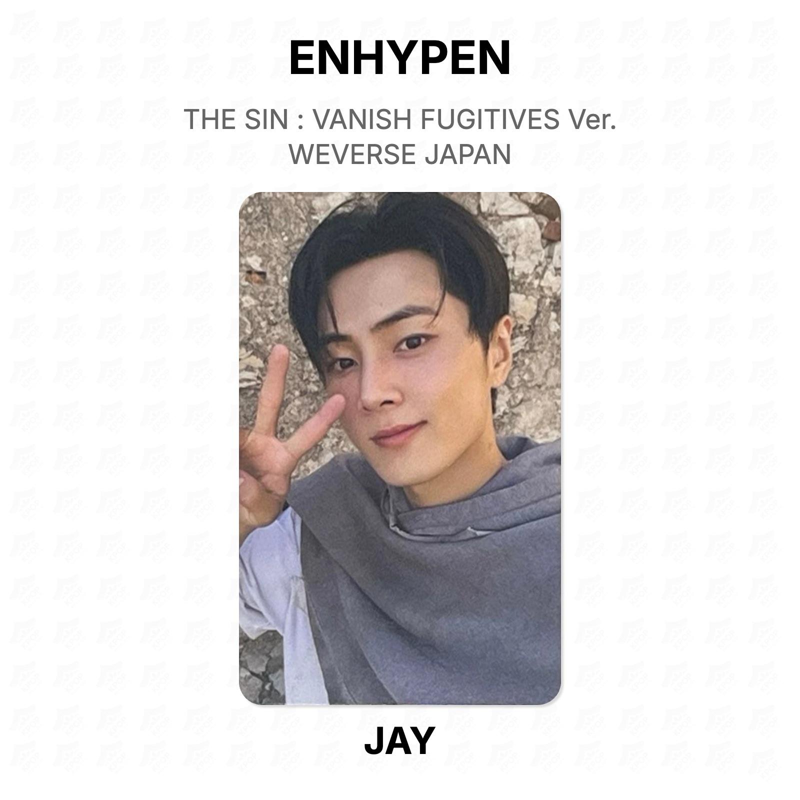 ENHYPEN THE SIN : VANISH FUGITIVES Ver. WEVERSE JAPAN Official Photocard JAY