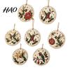 Handcrafted Christmas Tree Decor 6Pcs/Set Ornaments DIY Faux Pearl Art Kit, Hanging Decorations Craft Kit Holiday Gift for Lovers with Round