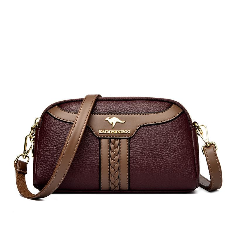 

Высококлассная и элегантная женская сумка, модная сумка для мамы большой вместимости, повседневная одноплечевая сумка кроссбоди красный