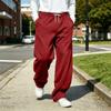 Pantalon de survêtement décontracté pour homme, couleur unie, jambe droite, avec ceinture élastique, pour un usage quotidien