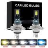 2 adet H4 H7 LED Far H11 H8 H9 H10 H1 H3 Araba Sis Ampulleri 9005 9006 Otomatik Sürüş Koşu Lambaları 12000LM 80 W 12 V