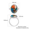 Natural Oyster Turquoise Solid 925 Sterling Silver Ring For Women & Girls