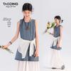 Taoding Girls' Summer Casual Sleeveless Denim Princess Dress