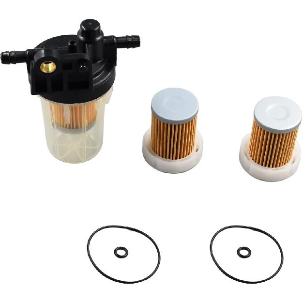 Fuel Filter Assembly 6A320-58862 6A320-58830 6A320-59930 Compatible with Kubota L B M Series RTV Tractor L2501 L2800 B2710 B2910 RTV900 M5640 2PCS