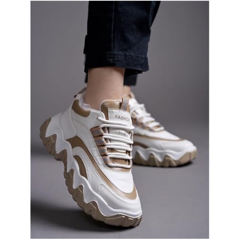 Shoetopia Casual Sports Shoe Sneakers Casuals For Women & Girls /Eu39 Tan