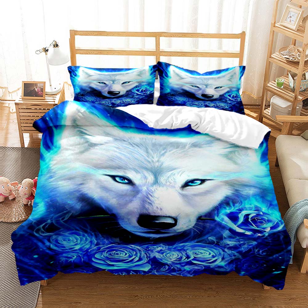 Wolf Digital Print Polyester Bedding Sets Covers Boys Duvet Cover Set For Teens Bedding Set Bed Comforter Set