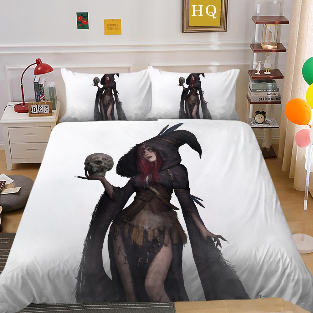 Skull Printing Bedding Cover Bedspreads Teens Double Size Bed Set Cover Microfiber Highend Home Bedclothes