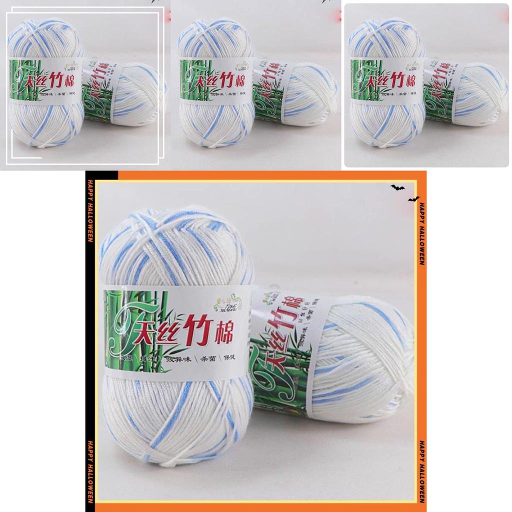 Fio de Tricô para Bebê de Algodão com Carvão de Bambu de Qualidade Premium Para Crochê e Tecelagem