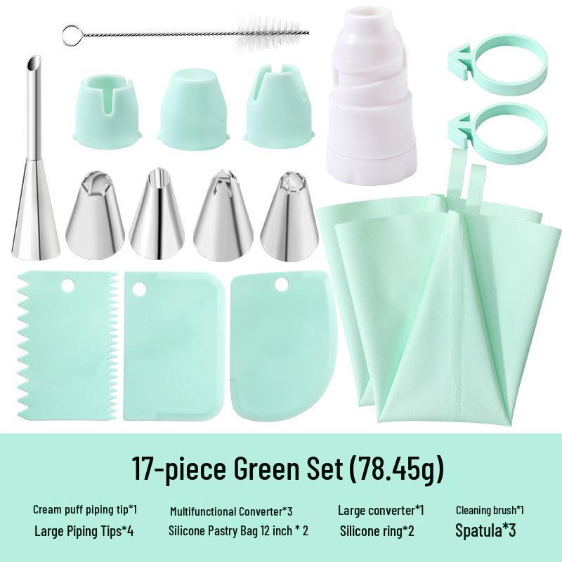 Nordic Disposable Piping Bags & Tips Set for Cake Decorating