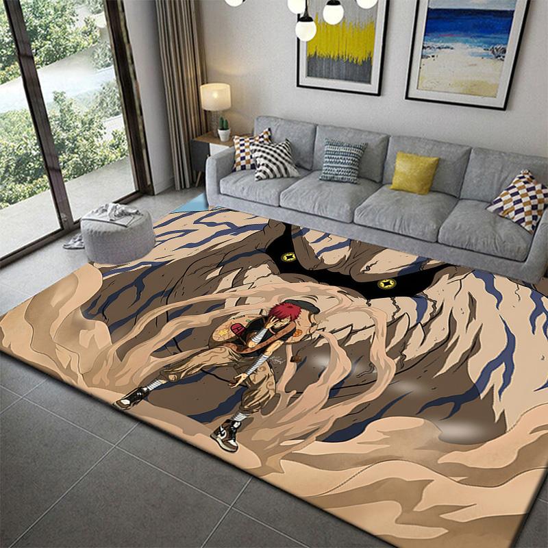 Naruto Ninja Power Scene Area Rug Durable Non-Slip Carpet for Game Room Home