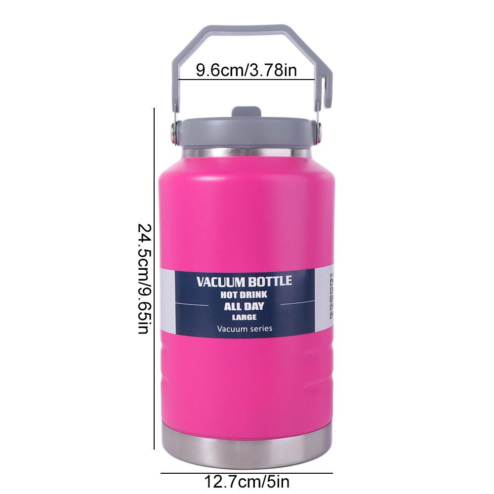 Large Capacity Thermal Water Bottle 2L Outdoor Insulated Mug Reusable Drinks Bottle Hiking