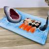 Japanese Style Sushi Serving Plate Independent Sauce Area Dumpling Plate Shark Ceramic Plate  Meal