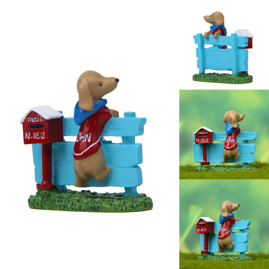 Lawn Dog Sign Resin Ornament For Landscaping And Gift Use