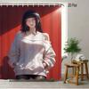 2D Flat Naruto Anime Chibi Naruto Uzumaki Meditating In Forest Print Waterproof Shower Curtain For Bathroom Decor