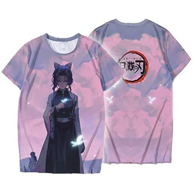 New Style Demon Slayer T Shirt Cartoon Anime Printing Man's Woman's Clothing Short Sleeve In Summer Children's Clothing Short Sleeve