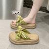 Cool slippers women's summer wear 2025 new platform beach shoes Internet celebrity women's casual fashion word slippers women