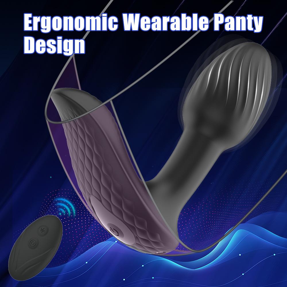 Vibrator Prostate Massage 360 Rotation Vibrating Remote Control Anal Butt Plug Anus Sex Toys For Men Women Adult 18