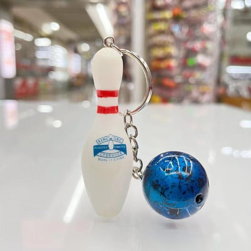 Bowling Pin Keying Car Key Chain Bowling Hanging Ornaments Keychain Sport Keychain Bag Pendant Keychain