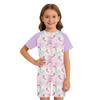 Mono Adorable Estampado Adaptativo para Niños con Necesidades Especiales Cuello Redondo Manga Corta Anti-rozaduras