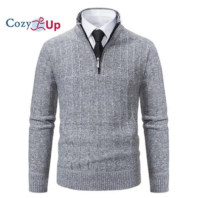 Men's  Cotton Quarter-Zip Sweater