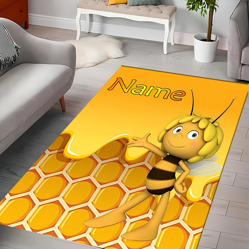 Custom personalization Maya the Bee Area Rug - Perfect For Kitchen, Bathroom,Laundry Room Decor Large Size Available,Gift All Seasons