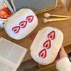 1Pc Strawberry Embroidery Makeup Bag With Checkered Lining Portable Cosmetic Pouch Cute /Korean Style Embroidered Bag For Travel