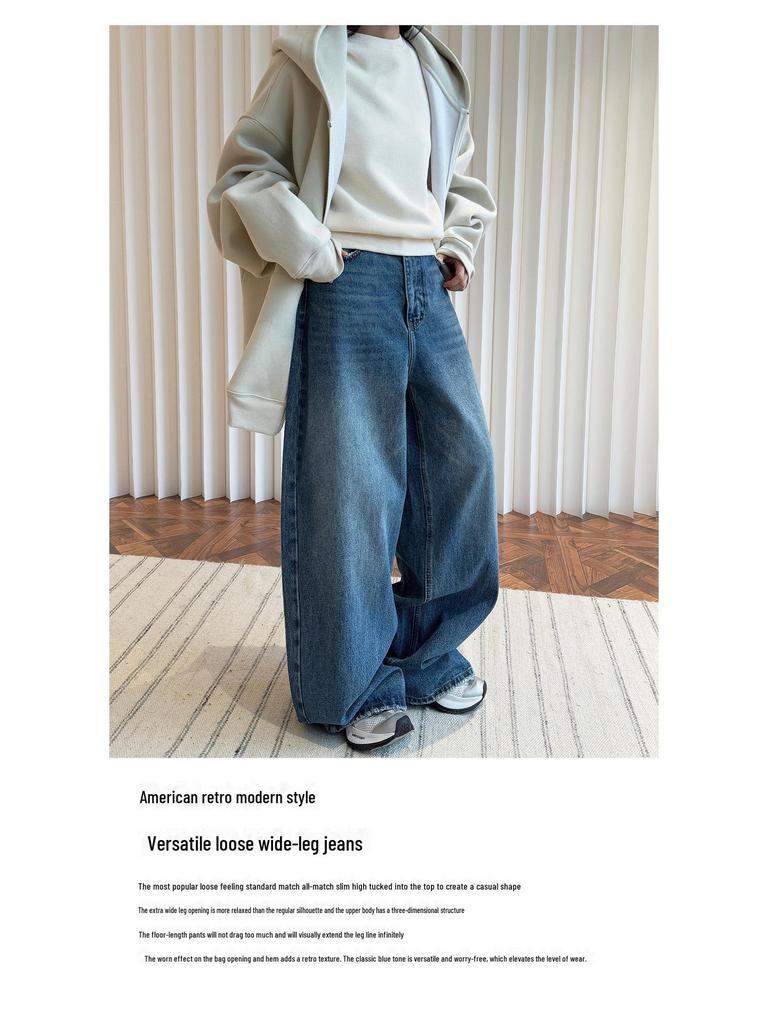 Louvre Jarné Retro Široké Džínsy: Štýlové, Úzke, Ležérne nohavice pre ženy