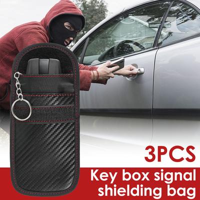 3PCS/Set Faraday Key Fob Protector Car Key Signal Blocker Pouch Anti-Theft RFID Blocking Faraday Bag Portable Key Fob Protection