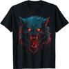 Scary Werewolf Face Halloween Costume Horror Werewolf Head T-Shirt