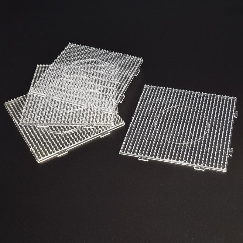 Fuse Beads Boards 5mm Large Clear Plastic Pegboards for Kids Craft Beads Pixel Puzzle Pegboards Creative Handmade Craft Toy Gift