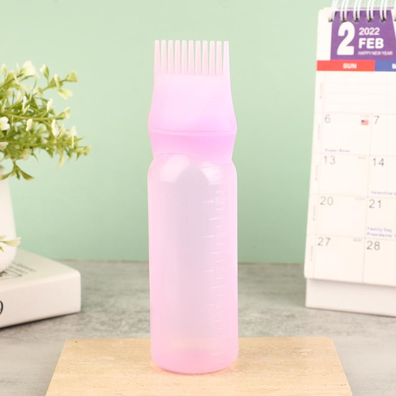 1Pc 120Ml Plastic Hair Oil Applicator Bottle Hairdressing Shampoo Bottle Hair Dye Refillable Bottle Hair Coloring Styling Tools