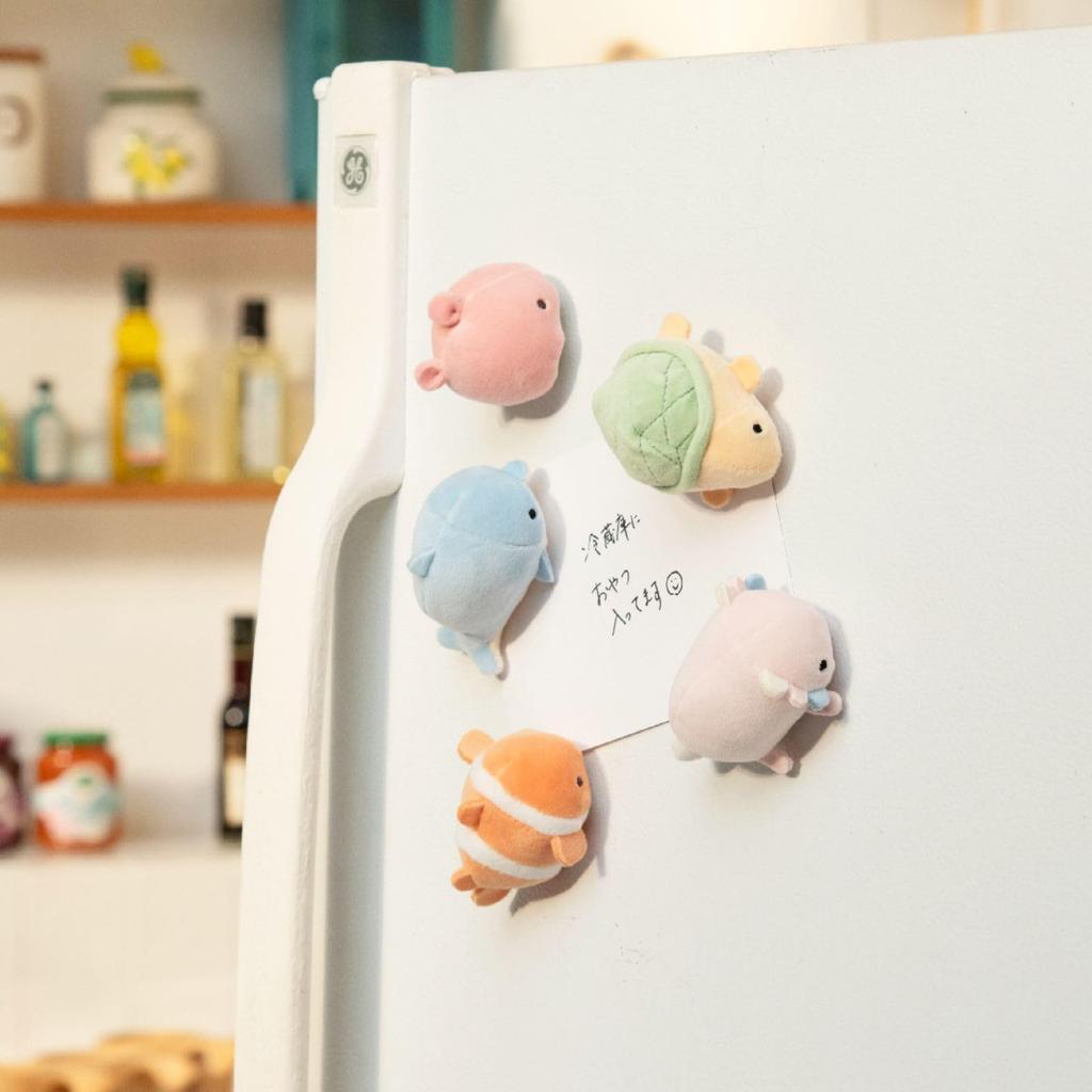 Livheart Mascot Magnet Marshmallow Aquamie Sea Creature Octopus 5cm In Refrigerator Magnet Plush Toy (Approx. Length) (Product Number 28305-26)