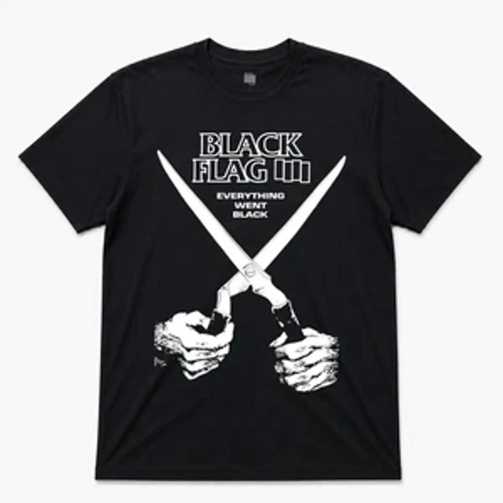 The Black Flag Everything Went T Shirt Vintage Washed Homme Top For Everyday Wear Comfortable Breathable Casual Stylish