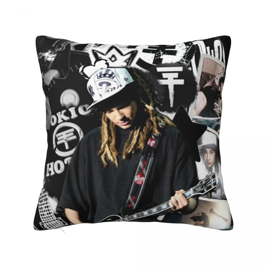 Tokio Hotel Tom Kaulitz Music Band Square Pillowcase Pillow Cover Cushion Zip Decorative Comfort Throw Pillow for Home Car