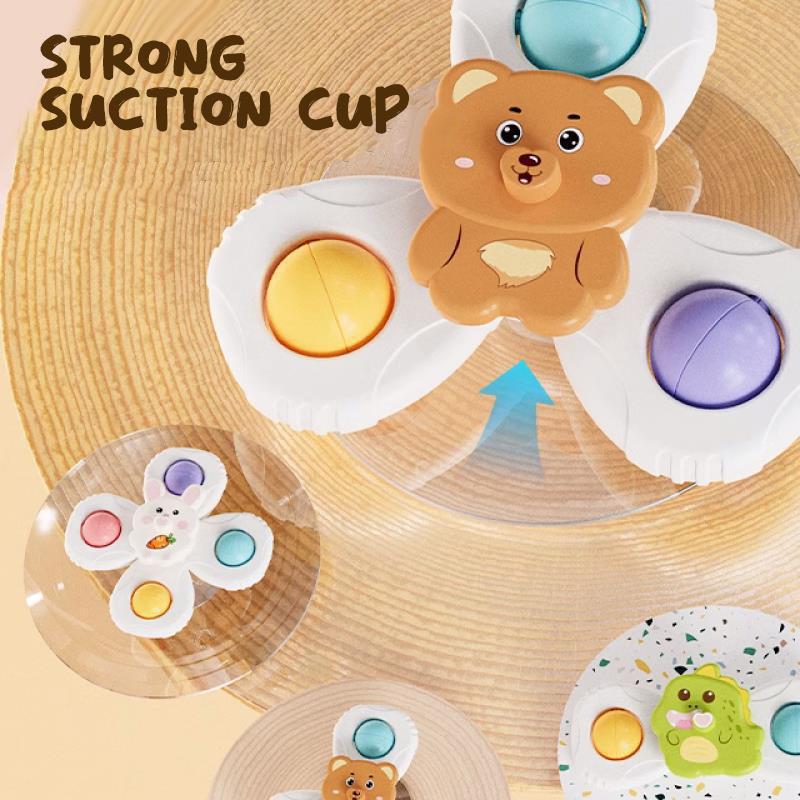 Baby Suction Cup Rotating Toy For Soothing Babies Capable Of Gnawing On Tops Cartoon Children'S Soothing Tool