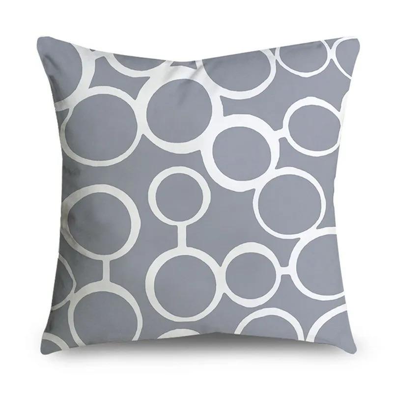 Simple Grey Pattern Decorative Pillowcase Bedding Home Decor Cushion Pillowcase