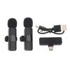 2.4G Portable Clip-on Wireless Microphone for Android Live Gaming Vlog Audio Video Recording Travel Vlog Use