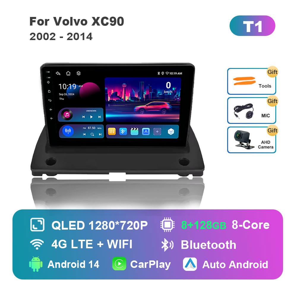 Bluetooth WiFi GPS Navigation Android 14 System for Volvo XC90 2002 - 2014 IPS Touch Screen Car Radio Multimedia player 4G