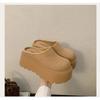 Damen Plateauschuhe Sommer Atmungsaktive Mesh-Hausschuhe Dicke Sohle Zum Hineinschlüpfen Bequeme Lässige Outdoor-Sandalen Rutschfeste Clogs