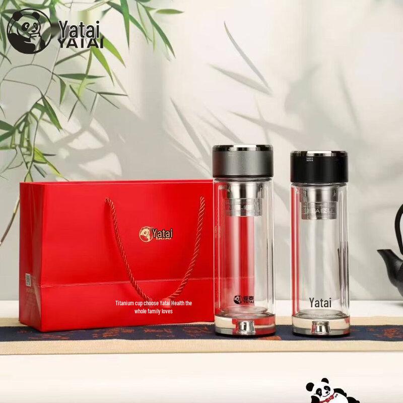 YATAI Double-Wall Glass Tea Tumbler with Infuser