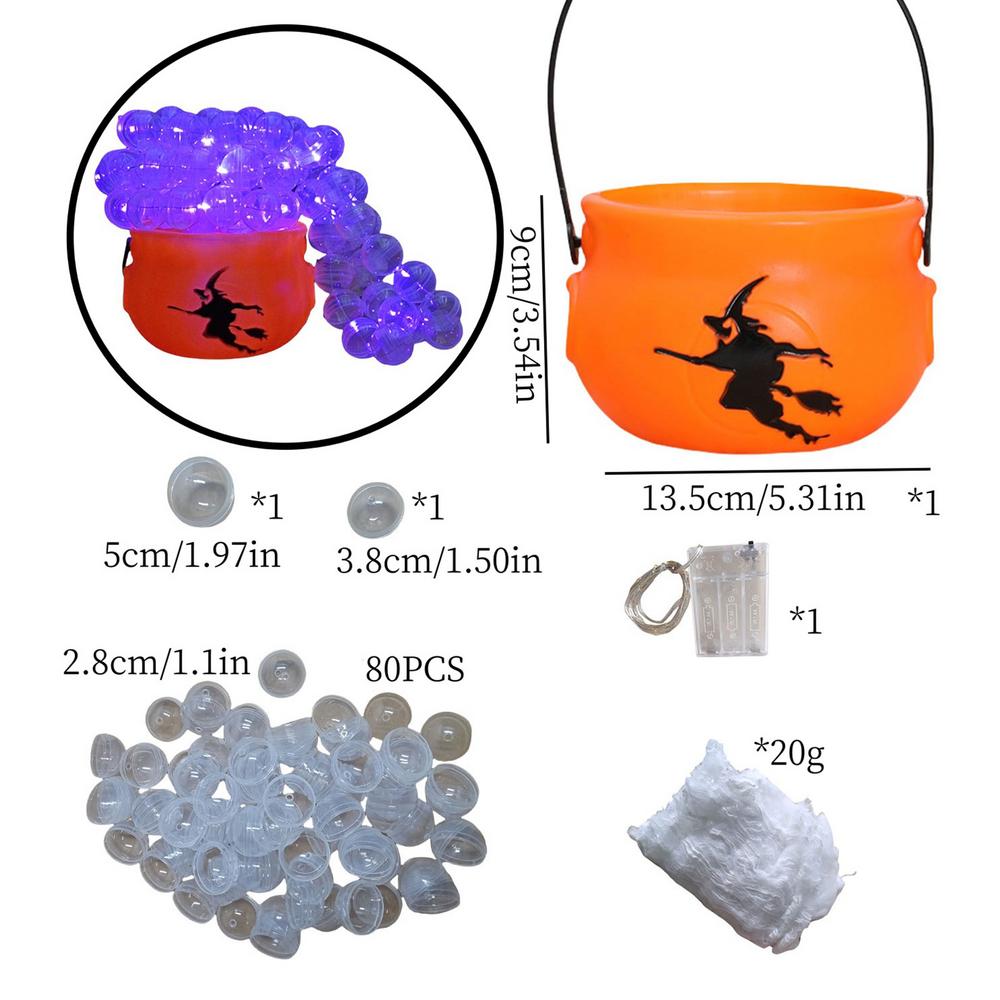 Halloween Cauldron Outdoor Halloween Pot Candy Holder Bubble Bowl Props Decoration For Kitchen Home Parties Events Yard Porch