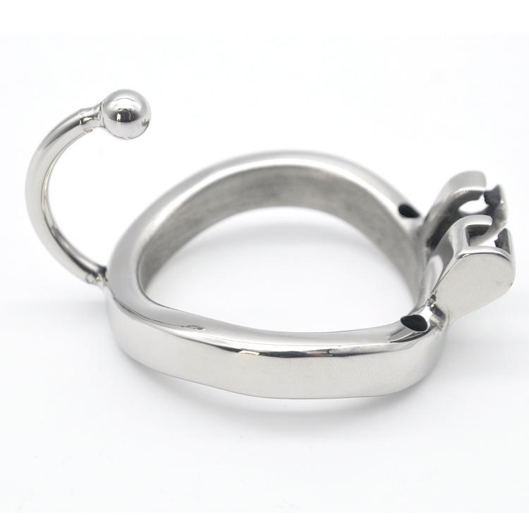 Men's Stainless Steel Chastity Device with Egg Separator and Snap Ring - SM Training CB Cage Bird Cage C275