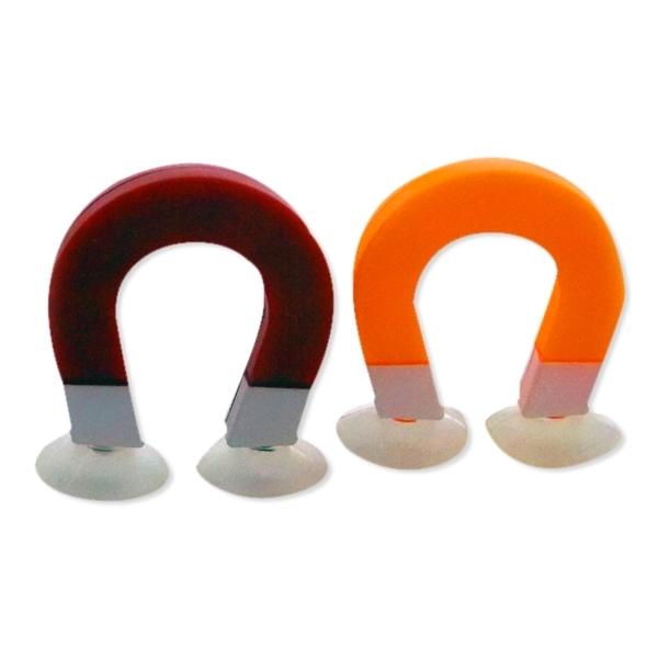 Suporte magnético para dock com ventosas para smartphone laranja