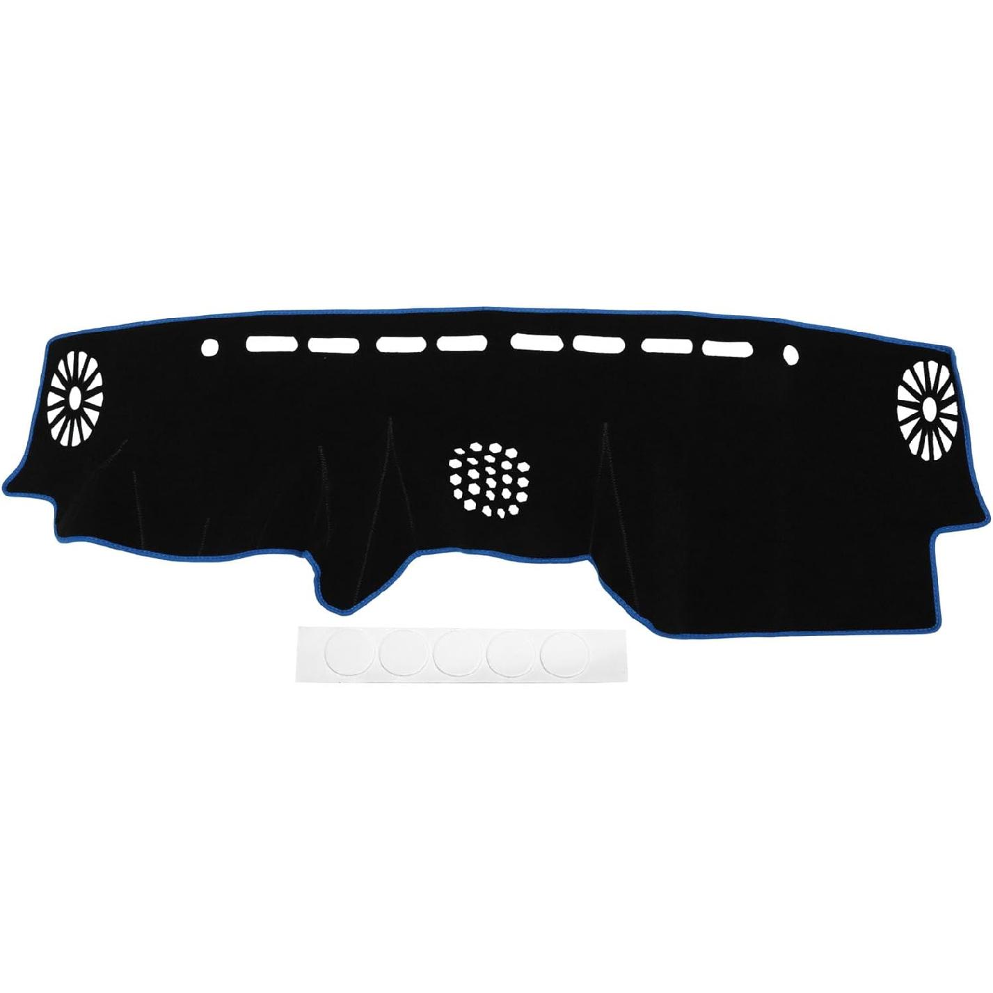 

Dash Cover for Toyota Land Cruiser 2010-2020 / Center Console Dashboard Cover/Non-Slip Polyester Silicone 57.87 x18.50 / 1Pc Black Blue