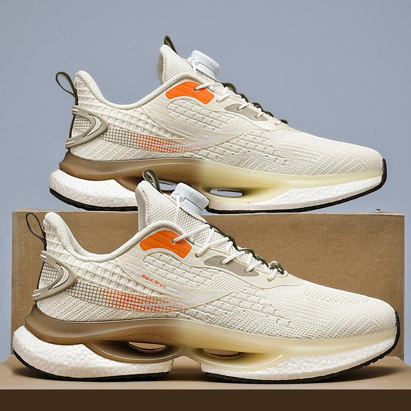 Sports men's shoes 2025 summer new full palm air cushion running shoes direct supply thick-soled non-slip shock-absorbing basketball shoes