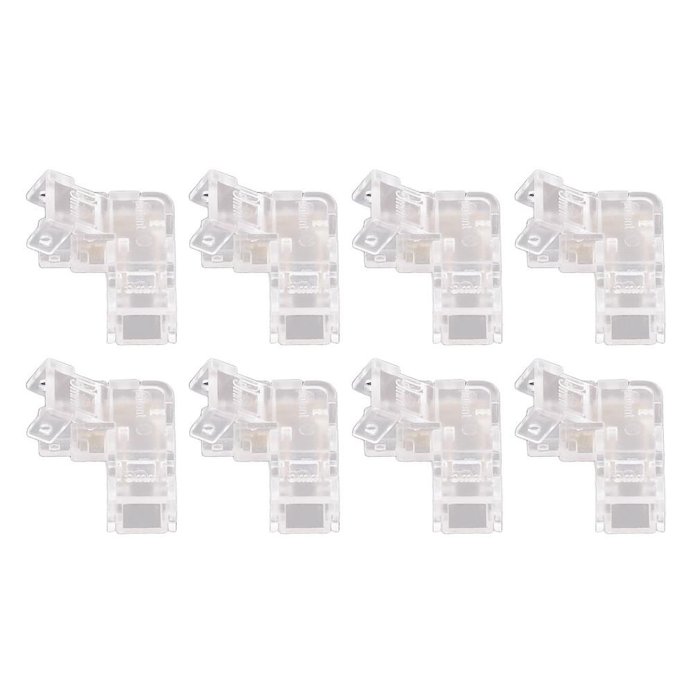 8pcs 5mm LED Strip Light Connectors 2 Pin 2 Pin Light Connectors  For DIY Home Projects