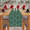 Embroidered Christmas Tree Table Runner Rectangular Long Christmas Table Cover Embossed Design Dining Tablecloth Restaurant