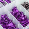 Frezon Universal Motorcycle Sport Bike Windshield Fairing Bolt Kit Fastener Clip Screws 177PCS Purple