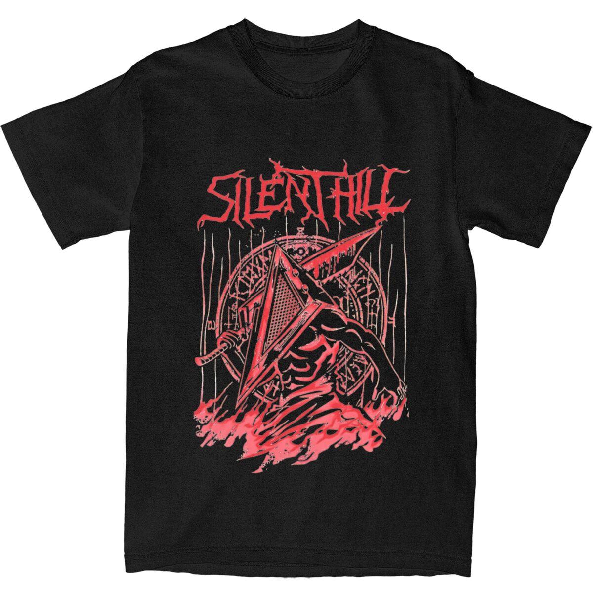

Couple T Shirt Silent Red Thing Silent Hill T-Shirts Novelty Game Summer Tees Vintage Print Cotton Tops Birthday Gift 5XL різнокольоровий