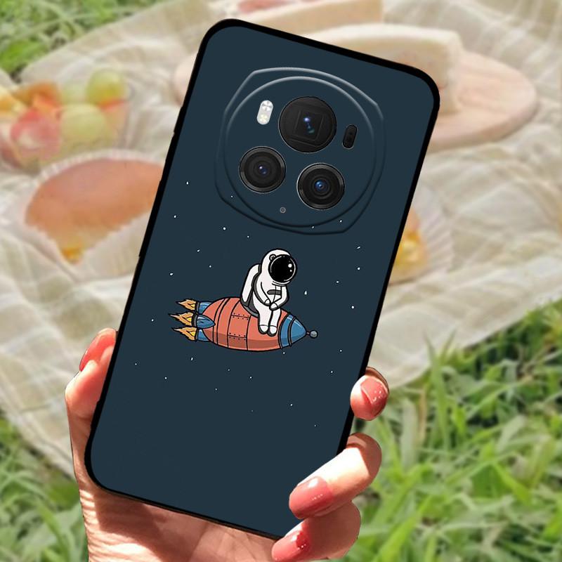 Für Honor Magic6 Pro Hülle Abdeckung Honor Magic6 Silikon Weich Marmor Schwarz Stoßstange Funda Coque für Honor Magic 6 Pro Vollständig Schützend